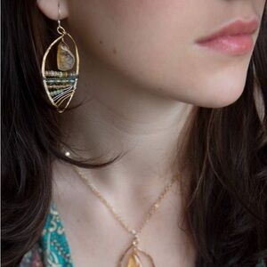 Drop of Sun Earrings-citrine